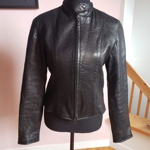 Leather biker jacket vintage 90’s
